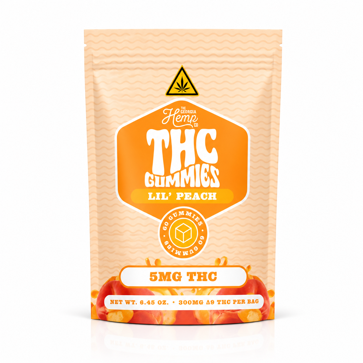 THC Gummies • 5mg THC • Lil' Peach • 60ct