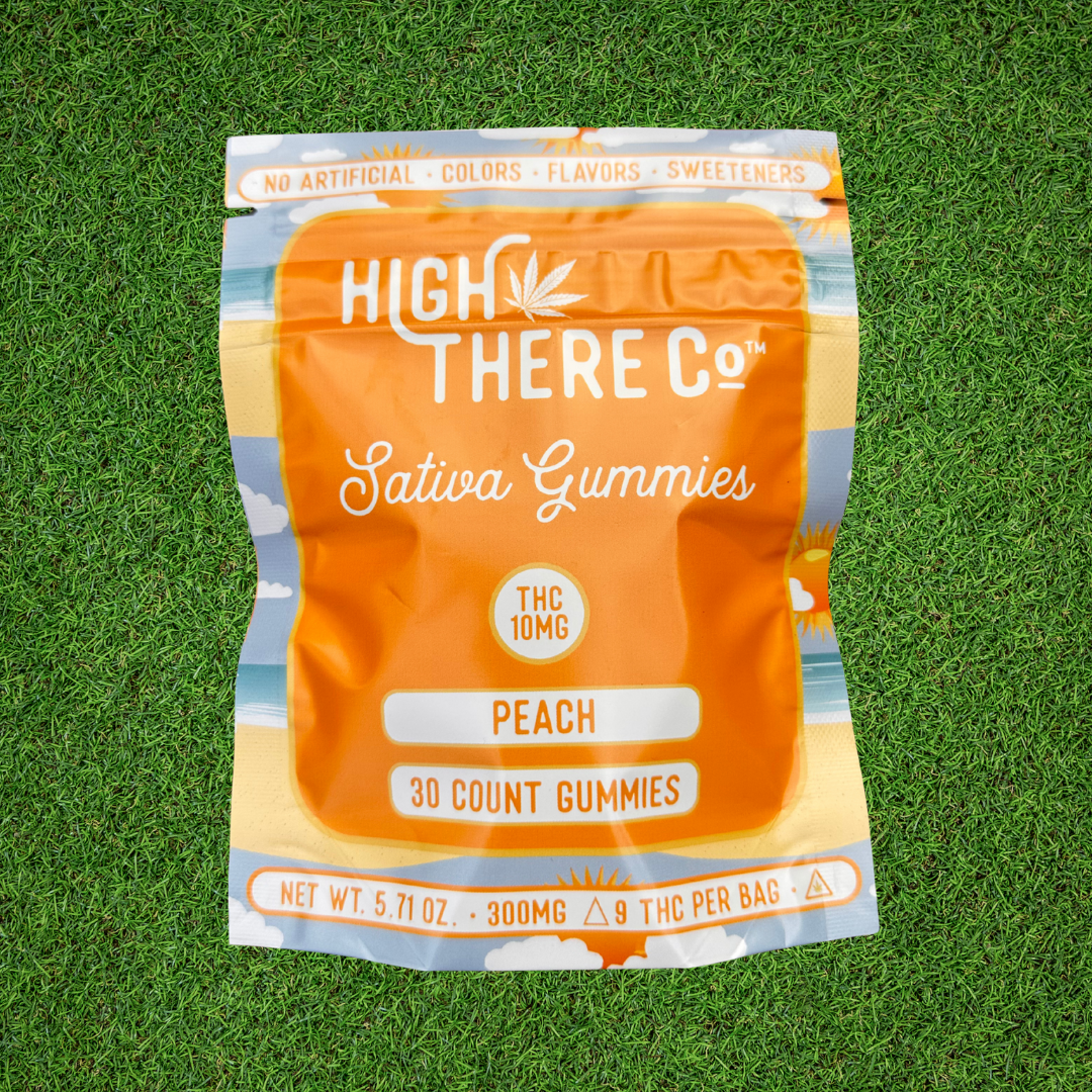 High There Co™ Sativa Gummies • 10mg THC • Peach • 30ct